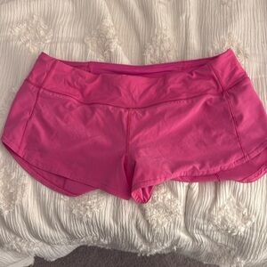 Size 8 lululemon low rise speed up shorts